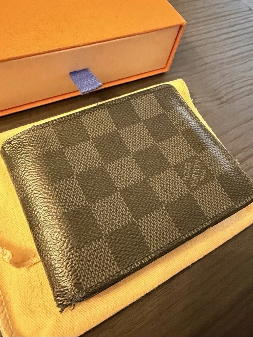 Louis Vuitton Black Damier Graphite Canvas Bi-Fold Wallet